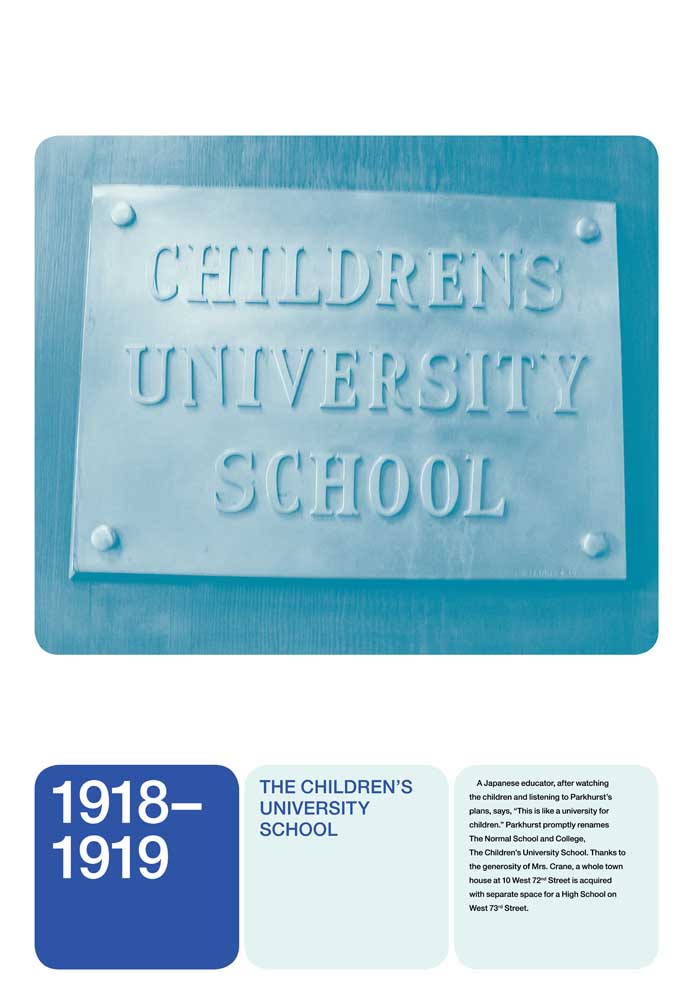 1918–1919: THE CHILDREN’S UNIVERSITY SCHOOL