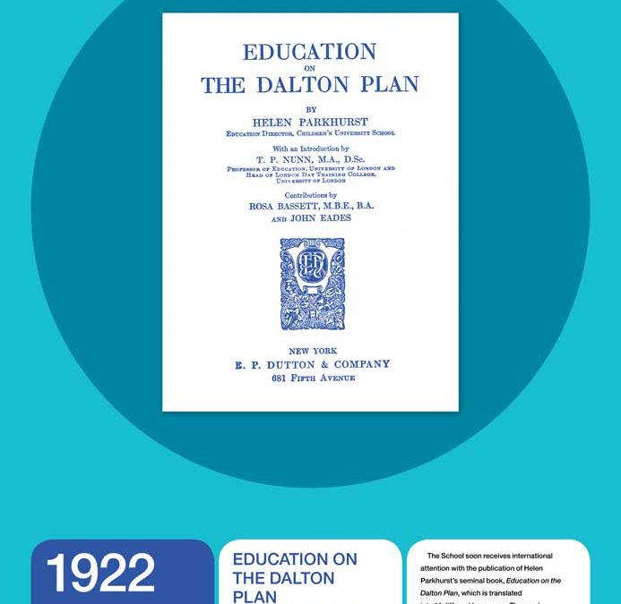 1922: EDUCATION ON THE DALTON PLAN IS PUBLISHED