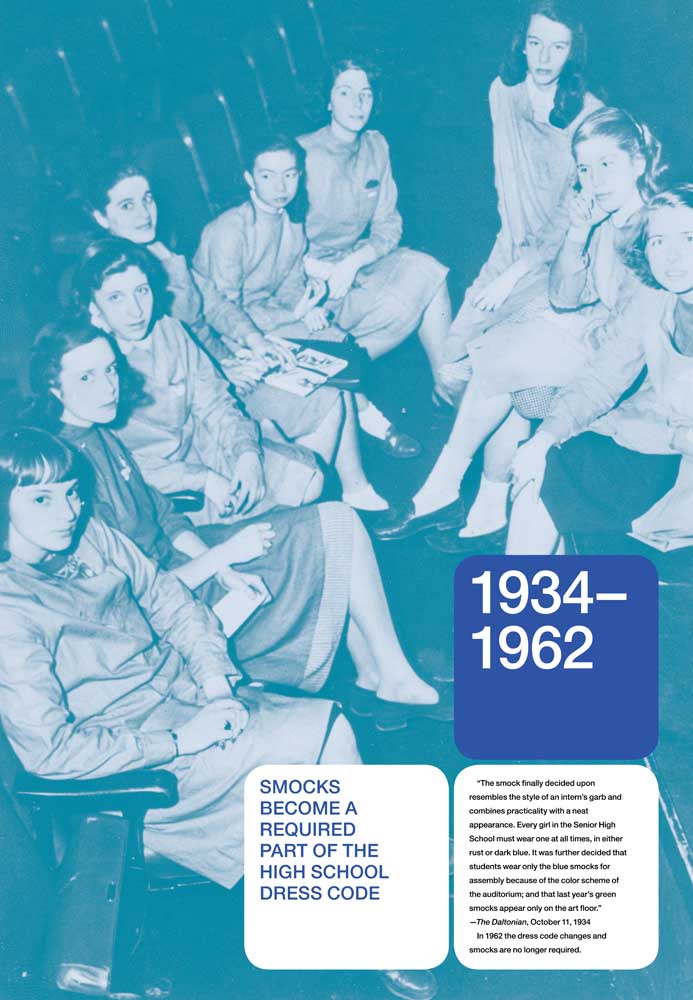 1934–1962: SMOCKS BECOME A REQUIRED PART OF THE HIGH SCHOOL DRESS CODE